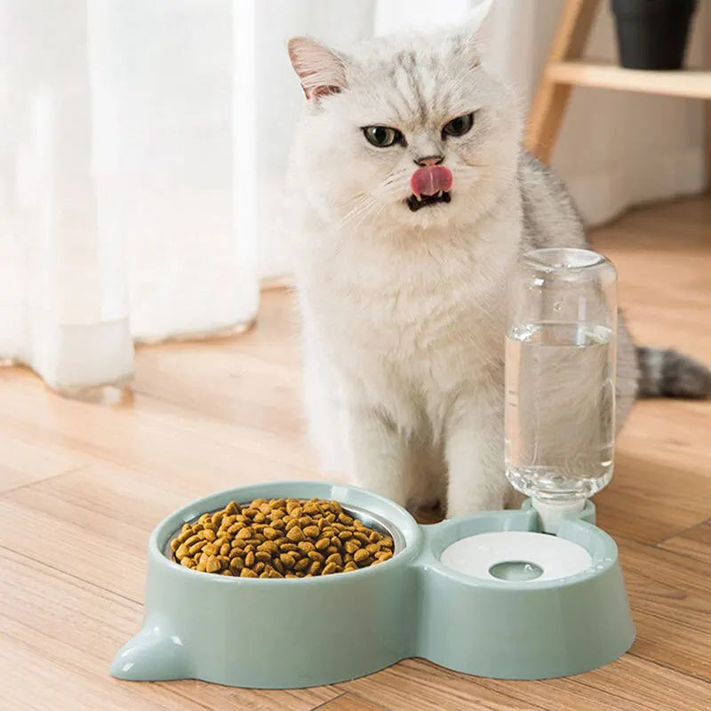 Automatischer Futter- & Wasserspender – 2-in-1 Lösung für Haustiere
