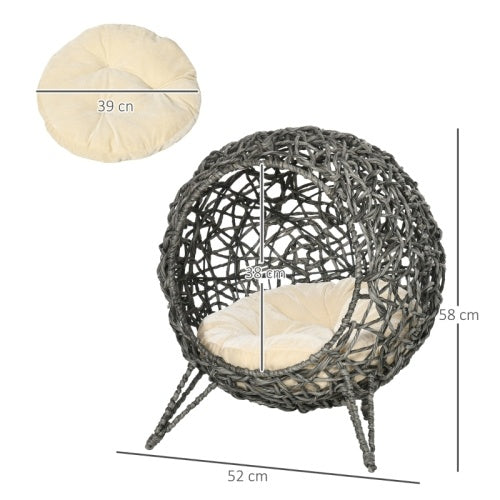 Katzenbett aus Rattan – stilvoll & gemütlich