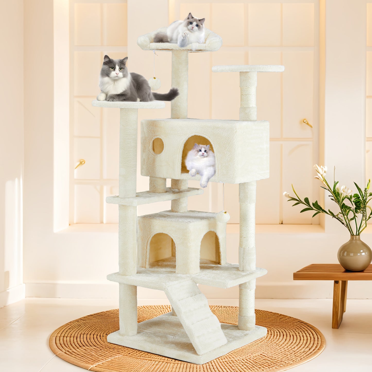 Multifunktionaler Katzenbaum - Spielen, Schlafen & Klettern in einem