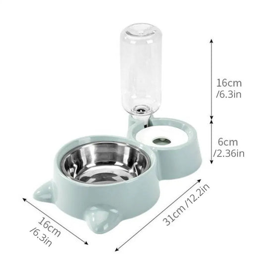 Automatischer Futter- & Wasserspender – 2-in-1 Lösung für Haustiere