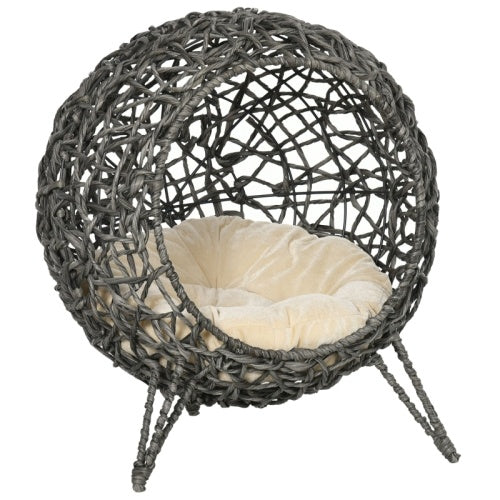 Katzenbett aus Rattan – stilvoll & gemütlich
