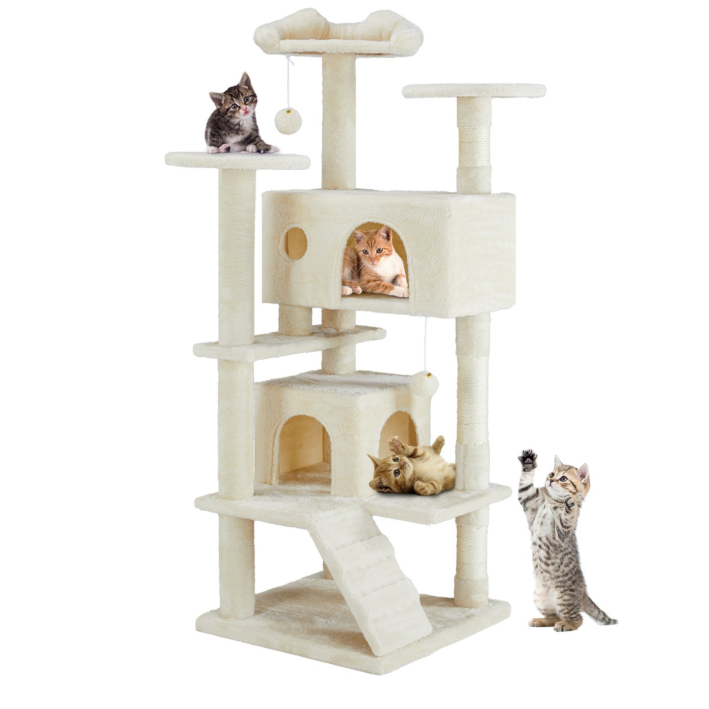Multifunktionaler Katzenbaum - Spielen, Schlafen & Klettern in einem