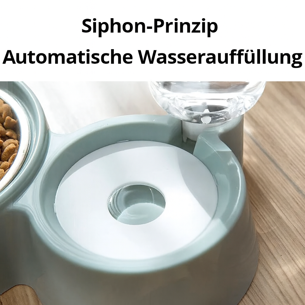 Automatischer Futter- & Wasserspender – 2-in-1 Lösung für Haustiere