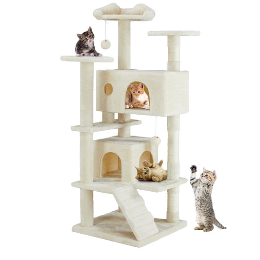 Multifunktionaler Katzenbaum - Spielen, Schlafen & Klettern in einem
