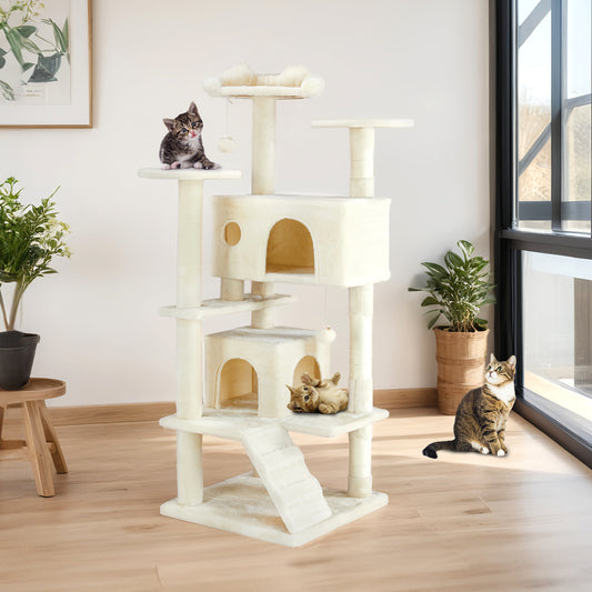 Multifunktionaler Katzenbaum - Spielen, Schlafen & Klettern in einem